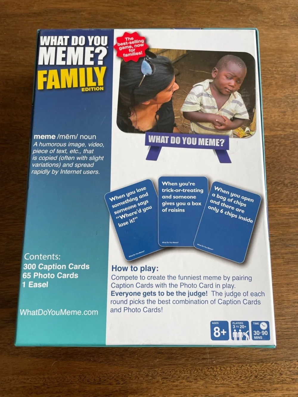 What Do You Meme? Family Edition Party Game - Blue Box